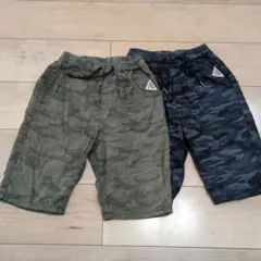 【２枚セット】迷彩柄 ハーフパンツ 130cm