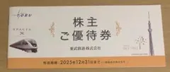 (匿名) 完全未使用品1冊　東武鉄道　株主ご優待券　東武動物公園　12月末まで