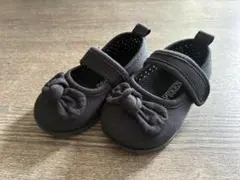 リボン付きブラックフォーマルシューズ