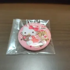 キティ　刺繍缶バッチ