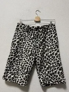 90s　ヴィンテージ　レオパード柄　ハーフパンツ　/L〜XL　豹柄　パンクロック