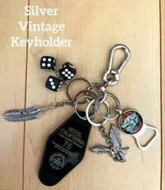 キーホルダー カラビナ キーリング ヴィンテージ アメカジ シルバー ストリート