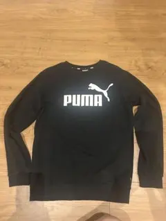 プーマ　キッズ　トレーナー　スウェット　ブラック&ホワイトロゴ　160cm