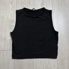 ZARA ノースリーブ タンクトップ S ブラック