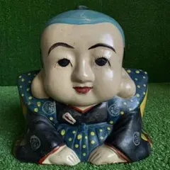 福助 人形 置物 縁起物 陶器 貯金箱 骨董品 アンティーク レトロ