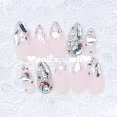 ネイルチップ 量産型 ワンホン フレンチガーリー 韓国 オーダー バレエコア 白