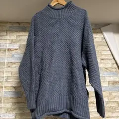 American holic グレー タートルネック ニットセーター