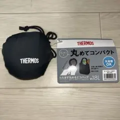 サーモス たたまず丸めるエコバッグ 18L ダークグレー コンパクト 洗濯機OKのサムネイル