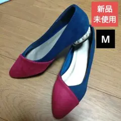 新品未使用 シュークロ レディースM パール風デザイン フラットシューズ 秋 冬