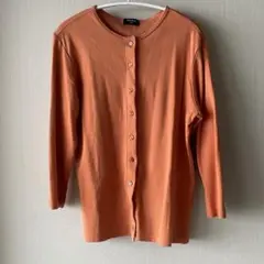 UNIQLO ユニクロ オレンジカーディガン　Mサイズ　綿100%
