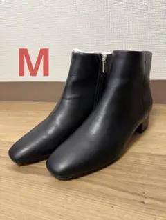 ルタロン　3.5cm スクエアショートブーツ　M ブラック　晴雨兼用のサムネイル