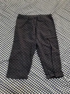 無印良品　7分丈レギンスパンツ　ズボン　100㎝ 水玉　黒色　女の子