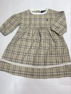 EAST BOY ベージュチェックワンピース