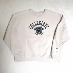【状態良好】 アーチロゴ Champion ホワイトベージュ スウェット XL