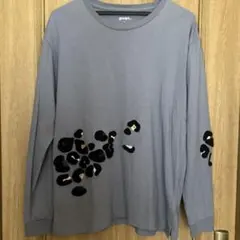 graniph グレー ヒョウ柄 長袖Tシャツ S