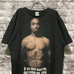 希少 2PAC Tシャツ XL ビッグロゴ ビッグサイズ 黒 BLACK