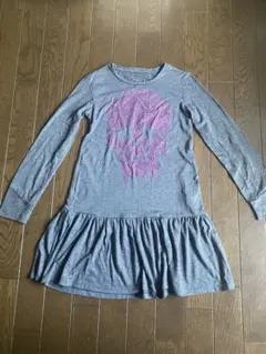 F. ZARA バラのスカル柄　チュニックワンピース　150
