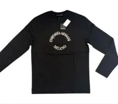 『ARMANI / アルマーニ』 黒 ロゴ ロンT カットソー Mサイズ 新品