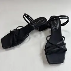 極美品 LE TALON 日本製 2WAYストラップサンダル S 黒のサムネイル