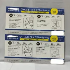 ワールドファミリーセール 招待券 2026年　2枚のサムネイル