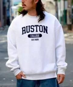 Refurbish 裏起毛デザインクルーネックスウェット メンズ