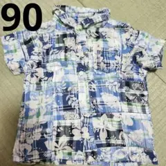 babyGap 花柄チェックシャツ 90
