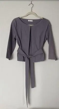 PATTERN fione ノーカラージャケット グレー