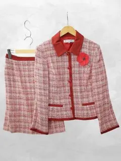 エムズグレイシー M'S GRACY ツイード スカートスーツ 上下セットアップ