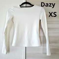 Dazy【XS】ホワイト 長袖 Tシャツ 裏起毛