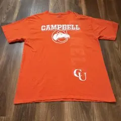【Champion】Campbell大学 カレッジロゴ Tシャツ オレンジ XL