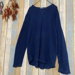 【GU 】メンズ　トップス　カットソー Vネック　薄生地　オーバーサイズ　綿