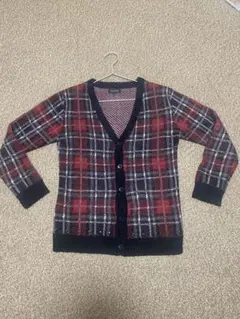 nano・universe スタッズチェックニットカーディガン最終値下げ❗️