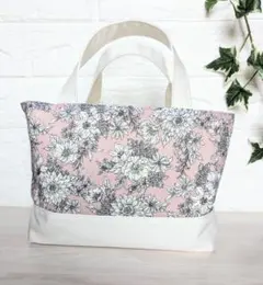 ＊お試し価格＊花柄 ミニトートバッグ ハンドメイド サブバッグ ランチバッグ