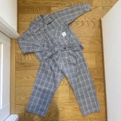 グレー系チェック柄セットアップ