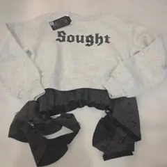 CHIP CLIP クロップドスウェット L グレー/ブラック新品未使用品