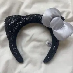 ユニバ カチューシャ キティちゃん 黒