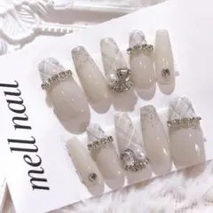 3840 ネイルチップ 量産型 ワンホン フレンチガーリー 韓国 地雷 オーダー