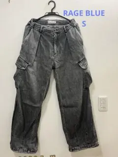 RAGEBLUE デニム・ヴィンテージカーゴデニムパンツ S