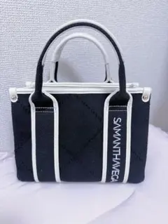 SAMANTHAVEGA トートバッグ ブラック ホワイト