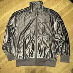 adidas トラックジャケット　XL グレー　メタリック