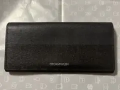 カルバンクライン　ブラックレザー　メンズ長財布