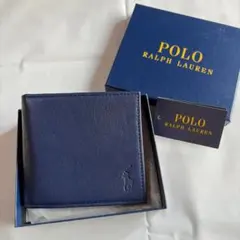 【新品・未使用】POLO RALPH LAUREN 牛革 二つ折り財布 箱付