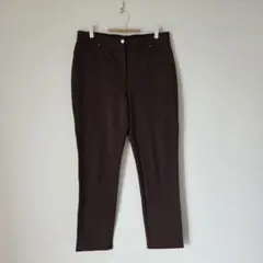 カジュアルパンツ ダークブラウン ストレッチ レギンスパンツ 【L～LL】