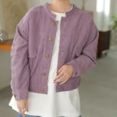 earth music&ecology　コーデュロイ裏ボアブルゾン