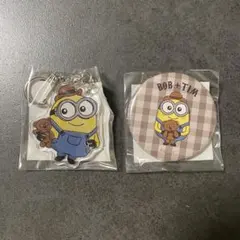 ミニオン ボブとティム キーホルダー・缶バッチ