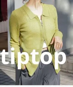 【試着のみ、値下げ✨】tiptop ラメ　リブ編み　シアー　長袖セーターのサムネイル