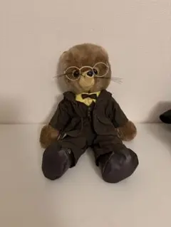 【希少・ヴィンテージ】ビーバーの紳士 ぬいぐるみ 昭和レトロ