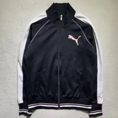 【F3351】PUMA　トラックジャケット　サイズL　ブラック
