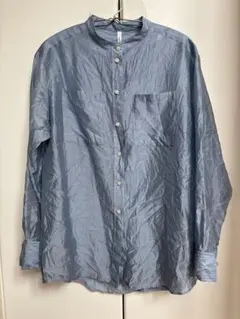 Dignite collier シアーバンドカラーシャツ