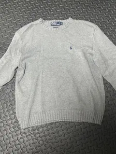 POLO Ralph Lauren ポロ刺繍ロゴ グレー ニットセーター